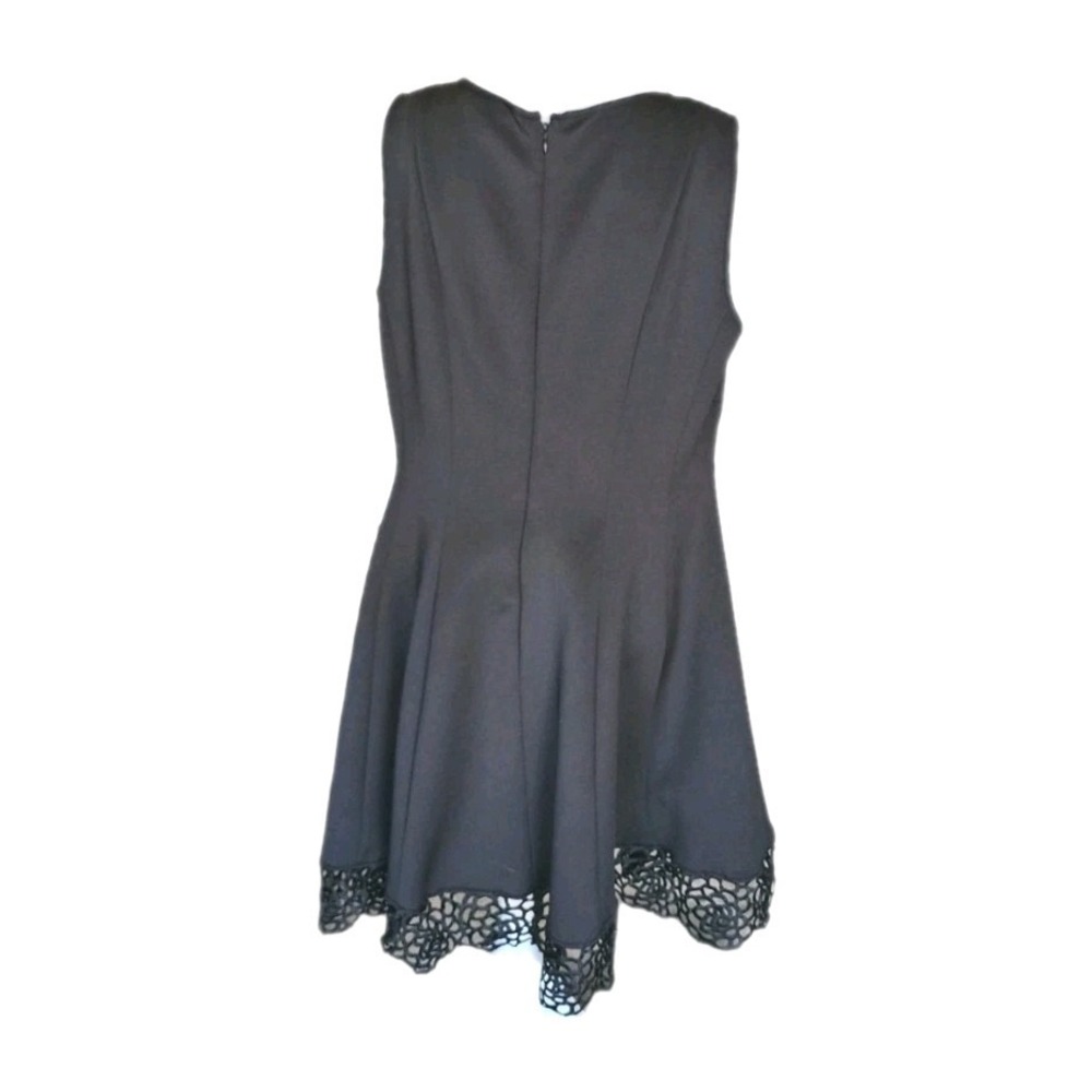 Roz & Ali Cocktail Dress Womens 14W Plus Black Lace Trim Full Skirt Party Event - Picture 2 of 10